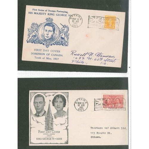 134 - Canada; specialised postmark collection of “Flag Cancels” in three binders – the first of 1927 Diamo... 