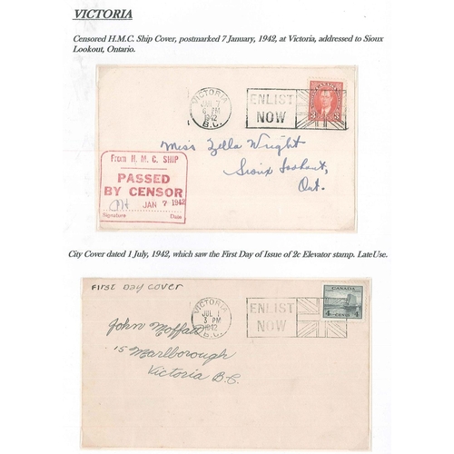 134 - Canada; specialised postmark collection of “Flag Cancels” in three binders – the first of 1927 Diamo... 