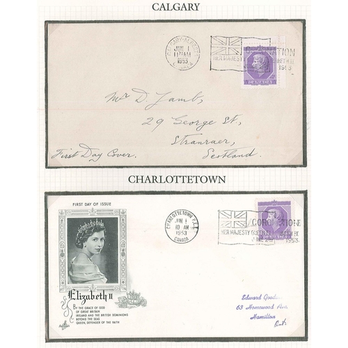 134 - Canada; specialised postmark collection of “Flag Cancels” in three binders – the first of 1927 Diamo... 