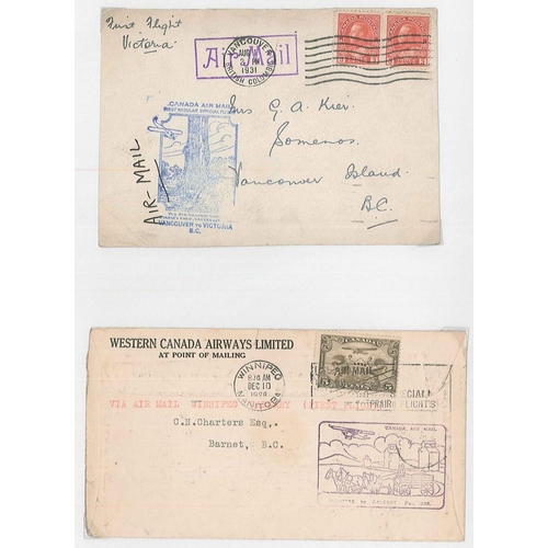 135 - Canada; 1928-47 collection of first flight covers in two albums, nearly all domestic flights, mainly... 