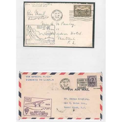 135 - Canada; 1928-47 collection of first flight covers in two albums, nearly all domestic flights, mainly... 