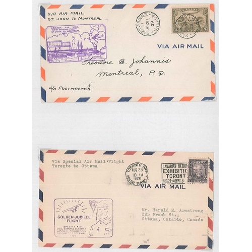 135 - Canada; 1928-47 collection of first flight covers in two albums, nearly all domestic flights, mainly... 