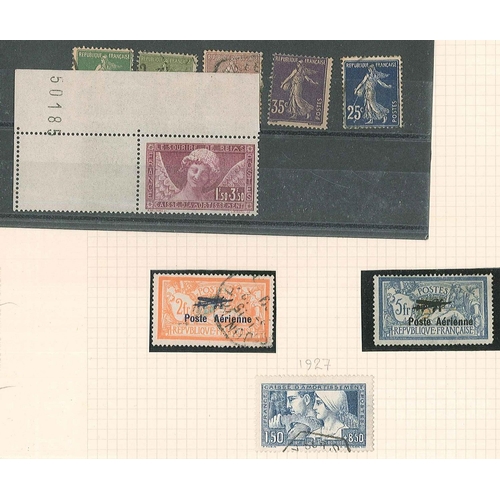 168 - France; 1900-33 mainly used on pages with good overall coverage, inc. 1900-06 Merson 2f v.f.u., 1918... 