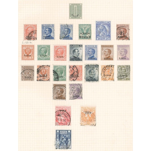 245 - Italy; 1862-1929 m. & u. colln. on pages, from 1862 20c, 40c, and 80c m.m. (