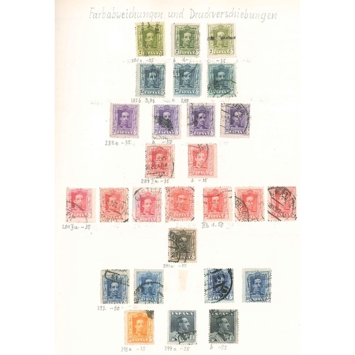 293 - Spain; 1856-1992 used colln. in Schaubek printed album, with little after 1988. Some dupl. of defins... 