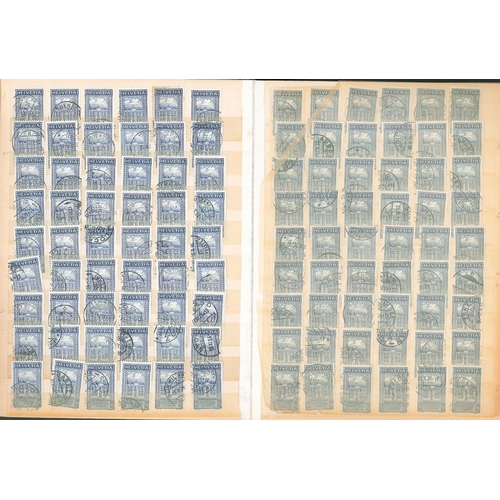 299 - Switzerland; wholesale lot of 1924 UPU issue used (generally fine/very fine) comprising 374 of 20c v... 