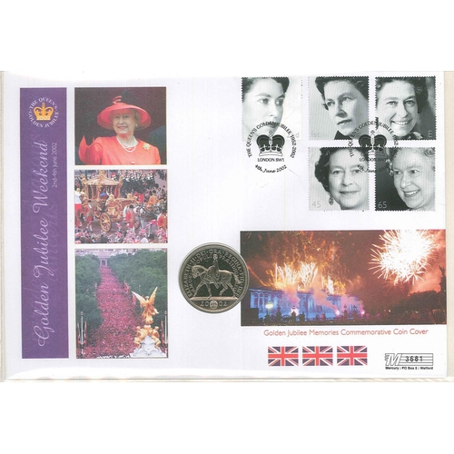 353 - UK; Philatelic Numismatic Covers; collection of 40 covers in 3 albums, all with encapsulated commem ... 