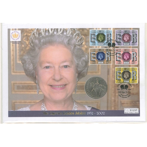 356 - UK; PNCs; collection of covers in 2 albums, all with encapsulated 50p (6), 25p (12), or sets (4), al... 