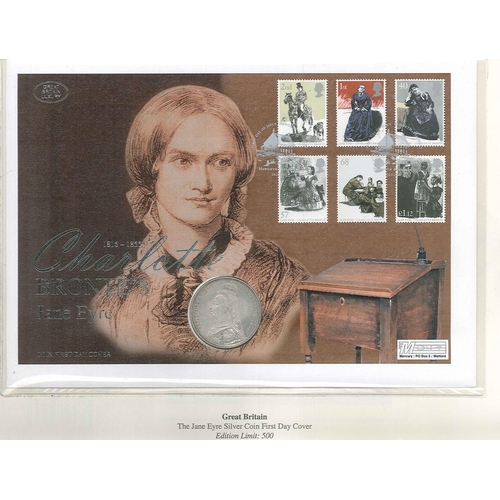 358 - UK; PNCs; an album of covers, all with encapsulated silver coins (all proof except first) - the coin... 