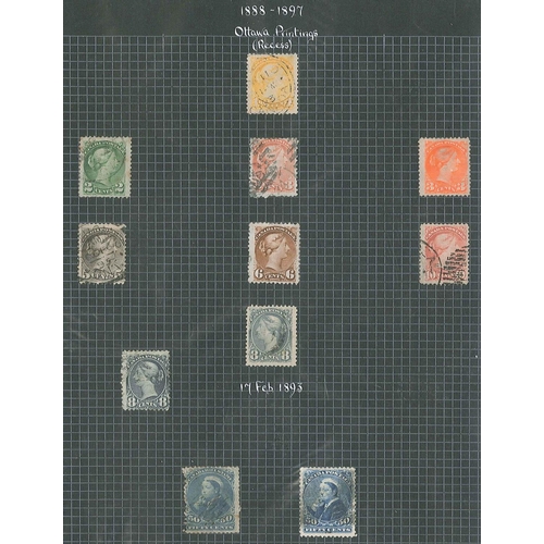 132 - Canada; 1859-1965 mint and used colln. on pages with a fair number of better values in the QV/KE7 bu... 