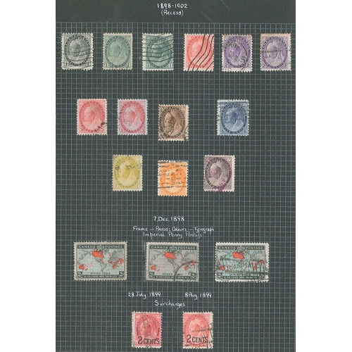 132 - Canada; 1859-1965 mint and used colln. on pages with a fair number of better values in the QV/KE7 bu... 