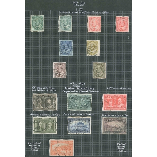 132 - Canada; 1859-1965 mint and used colln. on pages with a fair number of better values in the QV/KE7 bu... 