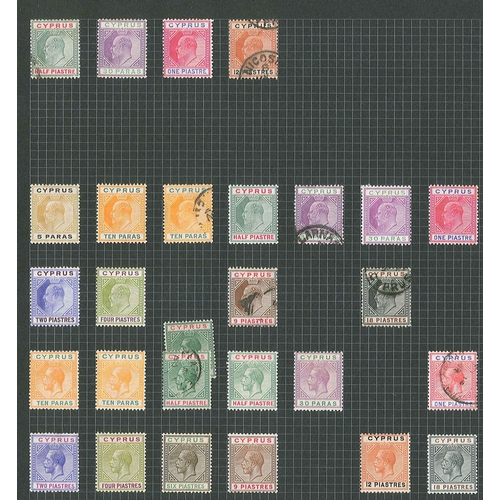 146 - Cyprus; 1880-1953 colln. on pages, earlier m. & u., later mainly fine l.m.m. Includes 1882-86 4pi g.... 