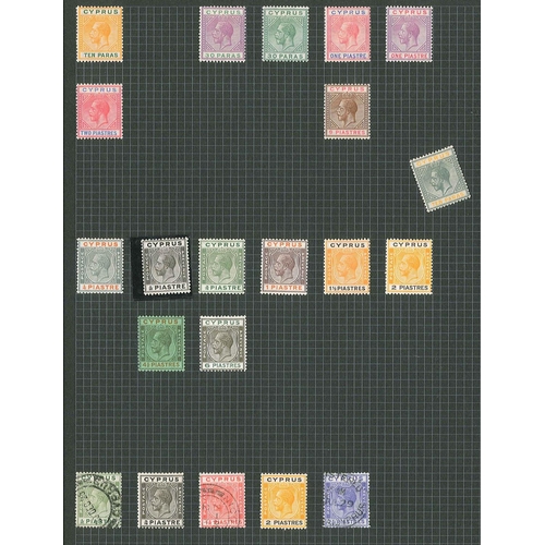 146 - Cyprus; 1880-1953 colln. on pages, earlier m. & u., later mainly fine l.m.m. Includes 1882-86 4pi g.... 