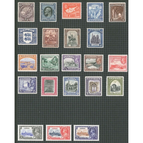 146 - Cyprus; 1880-1953 colln. on pages, earlier m. & u., later mainly fine l.m.m. Includes 1882-86 4pi g.... 