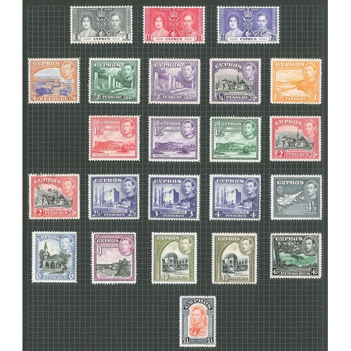 146 - Cyprus; 1880-1953 colln. on pages, earlier m. & u., later mainly fine l.m.m. Includes 1882-86 4pi g.... 