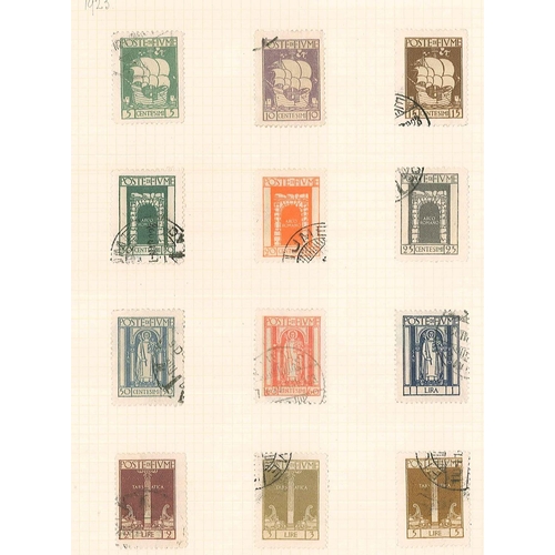 160 - Fiume; 1918-24 used colln. (some are c.t.o.) on pages with 1918-19 opts. on Hungary inc. 10f (white ... 