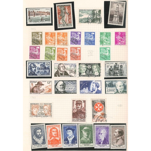 174 - France; 1932-60 collection on pages, fairly complete mint or used for the period. Includes 1936 Air ... 