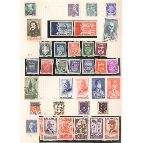 174 - France; 1932-60 collection on pages, fairly complete mint or used for the period. Includes 1936 Air ... 