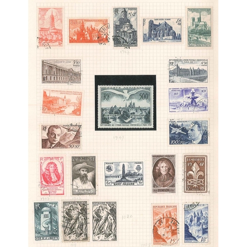 174 - France; 1932-60 collection on pages, fairly complete mint or used for the period. Includes 1936 Air ... 