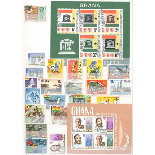 222 - Gold Coast and Ghana; 1884-1995 m. & u. colln. on stockleaves. Gold Coast (115) inc. numerous stamps... 