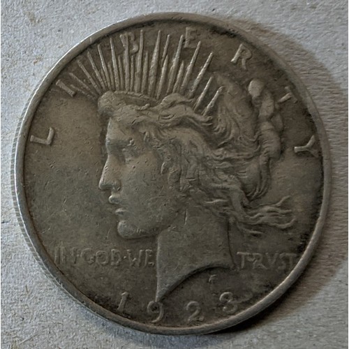 103 - Coins; USA; 1923 Peace silver dollar, F.