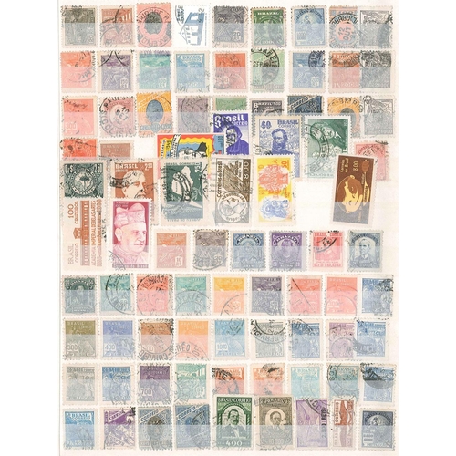 191 - Brasil; early to fairly modern mixed range in stockbook, nearly all used. (c.800+)