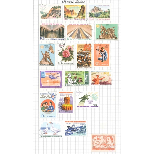 493 - Korea; North Korea; seln. on three pages (74)