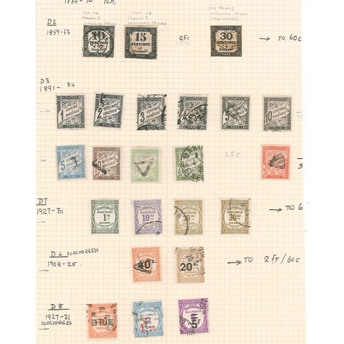 200 - France; 1876-1919 mainly used colln. on album leaves with 1876 Peace & Commerce to 5f u., 1900 Merso... 