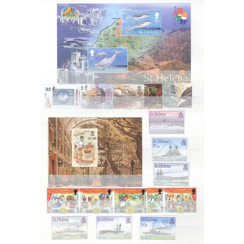 316 - Saint Helena; 1985-2004 u.m. colln. on stockleaves of stamps and m.s., s.t.c.£484.