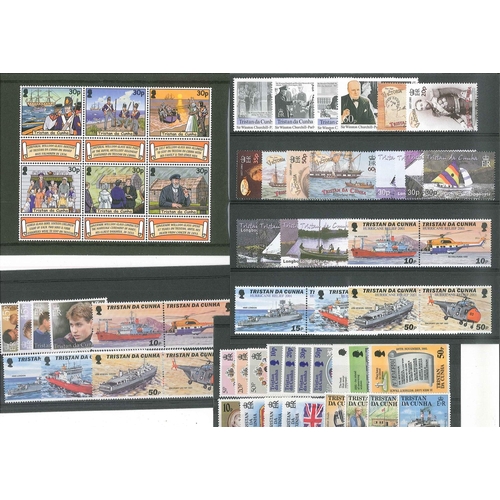 350 - Tristan da Cunha; 1980s-2003 u.m. colln. on stockcards (complete in 2000-03), cat.£625.