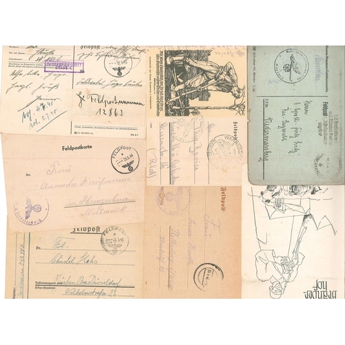 210 - Germany; seln. of WW2 Feldpost covers etc., mixed style and quality. (26)