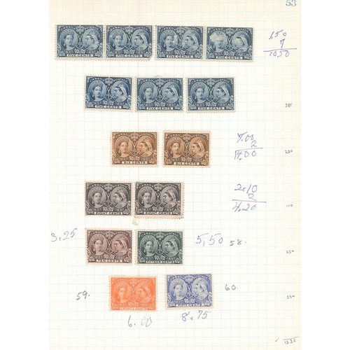 169 - Canada; 1870-1908 impressive quantity of unused (no gum) stamps mainly from 1898-1902 Numerals and 1... 