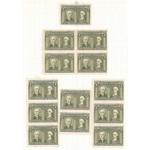 169 - Canada; 1870-1908 impressive quantity of unused (no gum) stamps mainly from 1898-1902 Numerals and 1... 