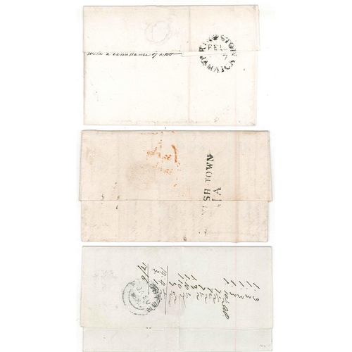 247 - Jamaica; 1812-38 three covers; {1} 1812 entire to Edinburgh with 