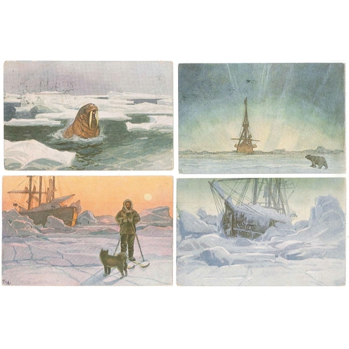 299 - Norway; 1924 four different picture postcards from Amundsen's 