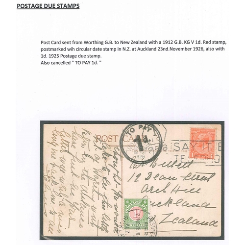 279 - New Zealand; Postage Dues; 1899-1949 mint and used colln. in folder inc. mint SG nos. D1-4, D6-7, D1... 