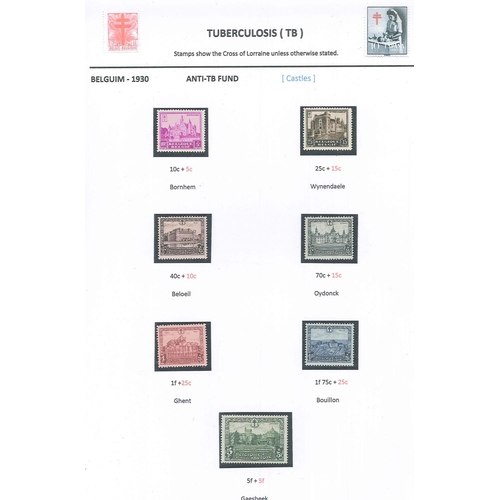 51 - Thematics; Tuberculosis; collection in folder (written-up), plus others on stockleaves and loose. Mu... 