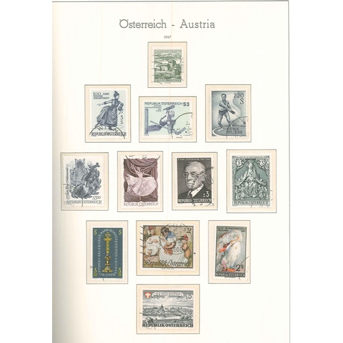 153 - Austria; 1945-93 mostly used colln. in printed album fairly complete. Includes better e.g. 1946 Cath... 