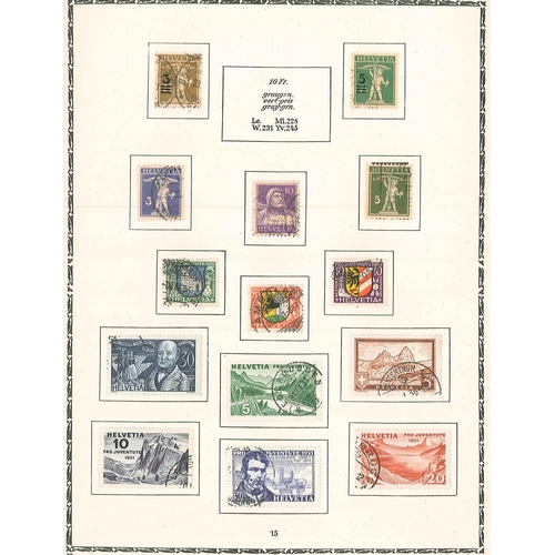 344 - Switzerland; collection in old printed album, from earlies to 1985, the majority in f.u. sets (moder... 