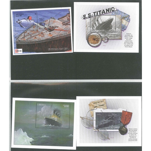 50 - Thematic; Titanic; collection in folder of c.50 stamp items (sets, m.s., bkts., sheetlets, etc.), 18... 