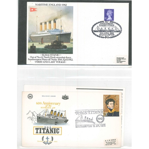 50 - Thematic; Titanic; collection in folder of c.50 stamp items (sets, m.s., bkts., sheetlets, etc.), 18... 