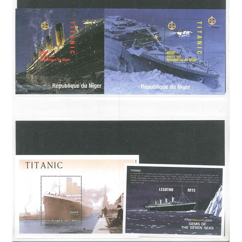 50 - Thematic; Titanic; collection in folder of c.50 stamp items (sets, m.s., bkts., sheetlets, etc.), 18... 