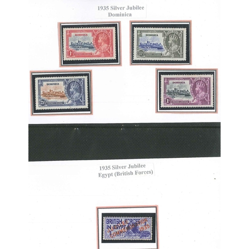 40 - Commonwealth; Omnibus; 1935 Silver Jubilee folder with 20 mint sets, 9 used sets, further mixed sets... 