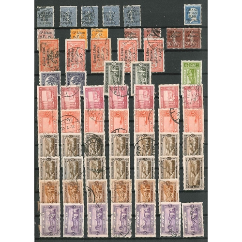 250 - Lebanon; duplicated mainly used lot in stockbook (sometimes up to fifty or more of each), mainly in ... 