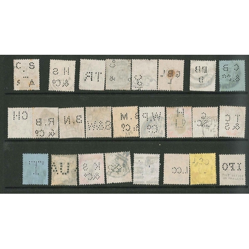 403 - UK; Perfins; stockalbum of mainly QE (nearly all Wildings, some QV to KG6) stamps with perfins. (c.1... 