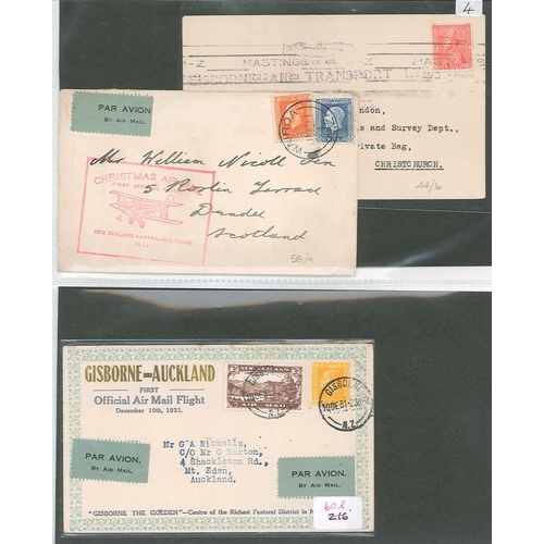 266 - New Zealand; 1931-2004 collection of airmail covers in two cover albums, mainly first flights, speci... 