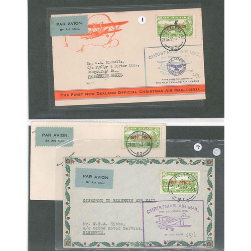 266 - New Zealand; 1931-2004 collection of airmail covers in two cover albums, mainly first flights, speci... 