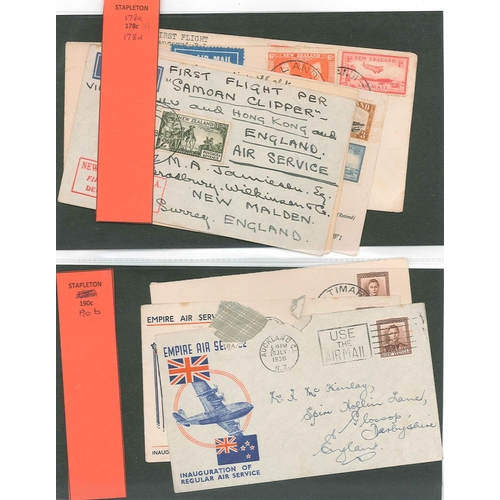 266 - New Zealand; 1931-2004 collection of airmail covers in two cover albums, mainly first flights, speci... 