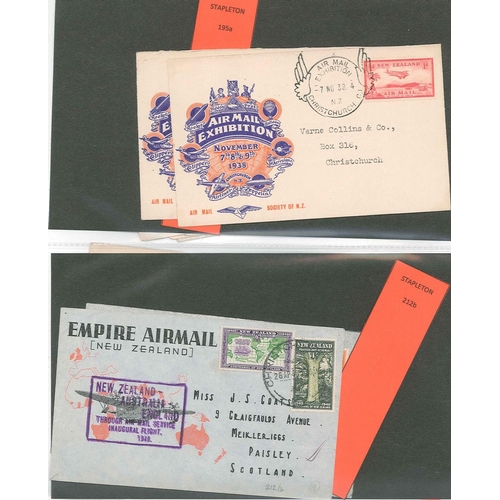 266 - New Zealand; 1931-2004 collection of airmail covers in two cover albums, mainly first flights, speci... 